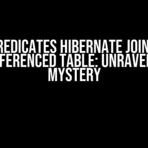 Predicates Hibernate Join a Self-Referenced Table: Unraveling the Mystery